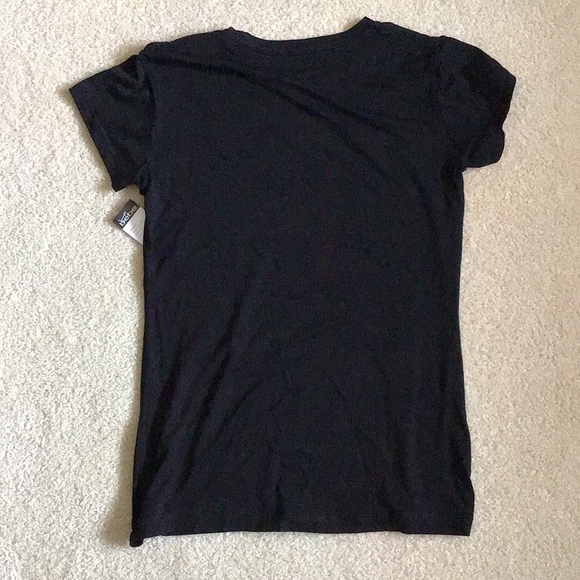 SOLD - Bebe Rainbow Hearts Logo Black Tee - NWT - Picture 6 of 11